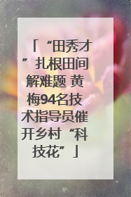 “田秀才”扎根田间解难题 黄梅94名技术指导员催开乡村“科技花”