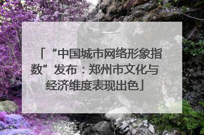 “中国城市网络形象指数”发布：郑州市文化与经济维度表现出色
