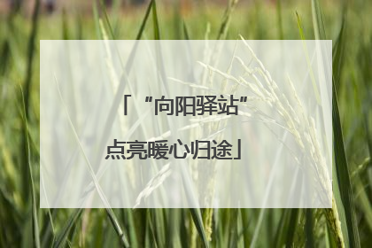 “向阳驿站”点亮暖心归途