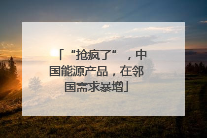 “抢疯了”，中国能源产品，在邻国需求暴增