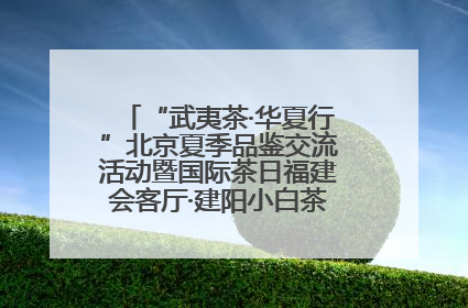 “武夷茶·华夏行”北京夏季品鉴交流活动暨国际茶日福建会客厅·建阳小白茶品牌推介会启幕！
