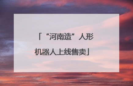 “河南造”人形机器人上线售卖