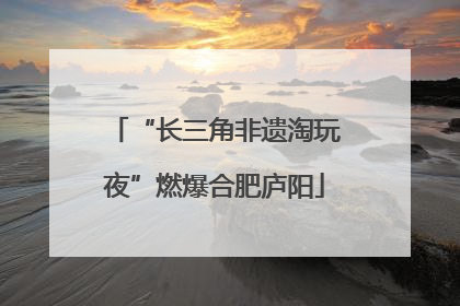 “长三角非遗淘玩夜”燃爆合肥庐阳