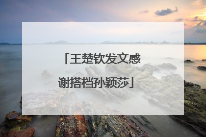 王楚钦发文感谢搭档孙颖莎