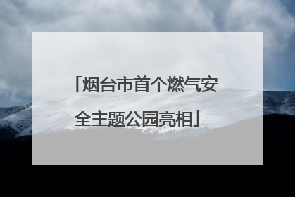 烟台市首个燃气安全主题公园亮相