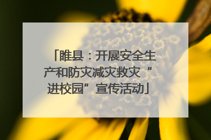 睢县：开展安全生产和防灾减灾救灾“进校园”宣传活动