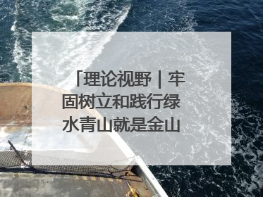 理论视野｜牢固树立和践行绿水青山就是金山银山理念