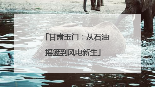 甘肃玉门：从石油摇篮到风电新生