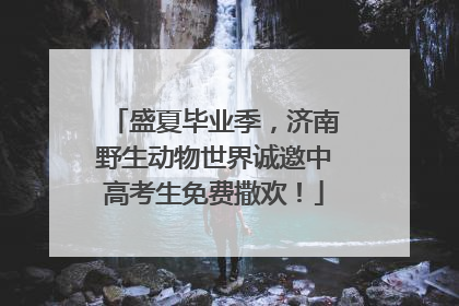 盛夏毕业季，济南野生动物世界诚邀中高考生免费撒欢！