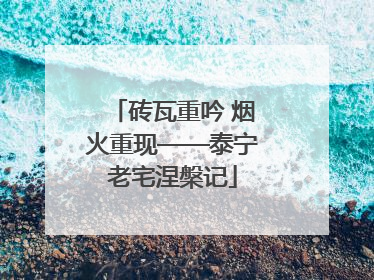 砖瓦重吟 烟火重现——泰宁老宅涅槃记