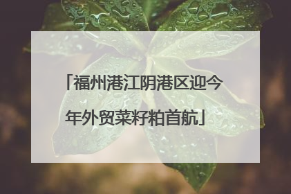 福州港江阴港区迎今年外贸菜籽粕首航