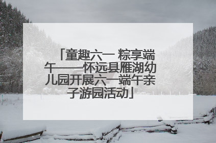 童趣六一 粽享端午——怀远县雁湖幼儿园开展六一端午亲子游园活动