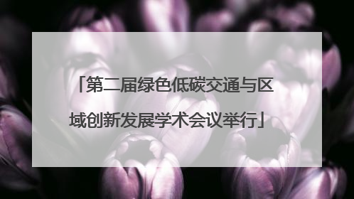 第二届绿色低碳交通与区域创新发展学术会议举行