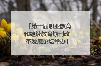 第十届职业教育和继续教育期刊改革发展论坛举办