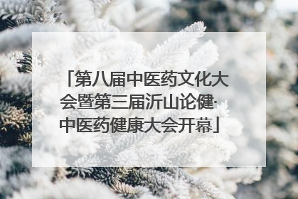 第八届中医药文化大会暨第三届沂山论健·中医药健康大会开幕