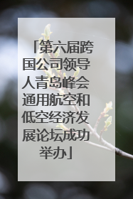 第六届跨国公司领导人青岛峰会通用航空和低空经济发展论坛成功举办