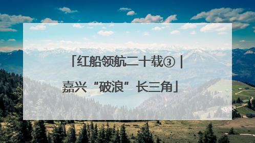 红船领航二十载③｜嘉兴“破浪”长三角