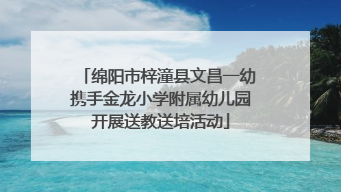 绵阳市梓潼县文昌一幼携手金龙小学附属幼儿园开展送教送培活动