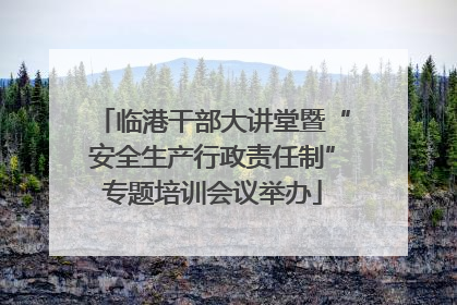 临港干部大讲堂暨“安全生产行政责任制”专题培训会议举办