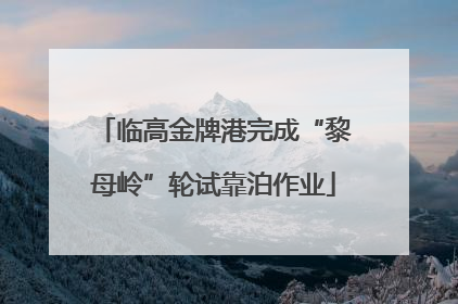 临高金牌港完成“黎母岭”轮试靠泊作业