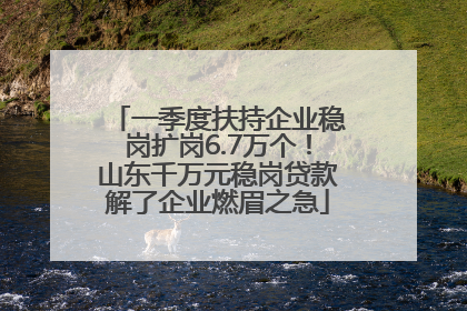 一季度扶持企业稳岗扩岗6.7万个！山东千万元稳岗贷款解了企业燃眉之急