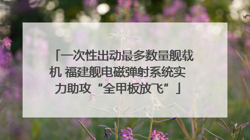 一次性出动最多数量舰载机 福建舰电磁弹射系统实力助攻“全甲板放飞”