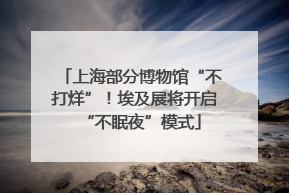 上海部分博物馆“不打烊”！埃及展将开启“不眠夜”模式