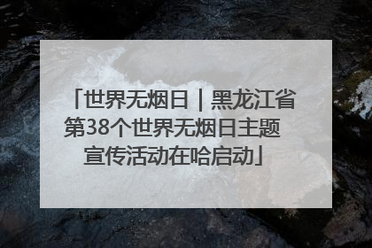 世界无烟日｜黑龙江省第38个世界无烟日主题宣传活动在哈启动