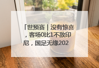 世预赛｜没有惊喜，客场0比1不敌印尼，国足无缘2026年世界杯