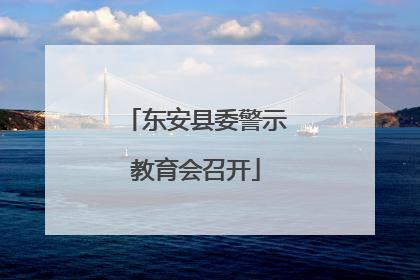 东安县委警示教育会召开