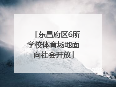 东昌府区6所学校体育场地面向社会开放
