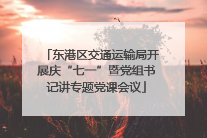东港区交通运输局开展庆“七一”暨党组书记讲专题党课会议
