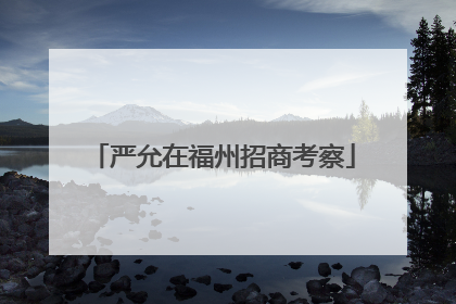 严允在福州招商考察