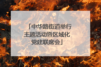 中华路街道举行主题活动暨区域化党建联席会