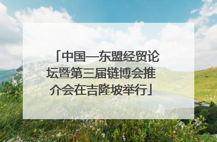 中国—东盟经贸论坛暨第三届链博会推介会在吉隆坡举行