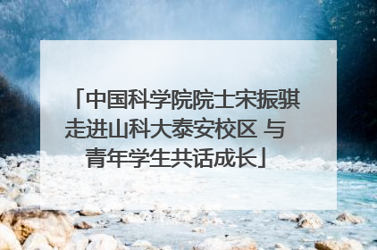 中国科学院院士宋振骐走进山科大泰安校区 与青年学生共话成长