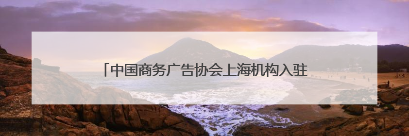 中国商务广告协会上海机构入驻普陀！行业权威奖项同步落户
