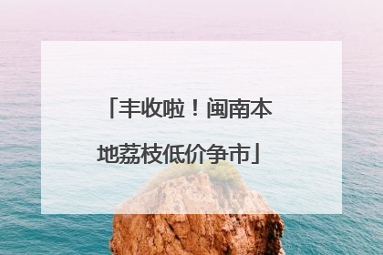 丰收啦！闽南本地荔枝低价争市