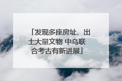 发现多座房址、出土大量文物 中乌联合考古有新进展