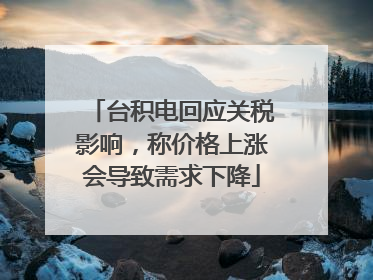 台积电回应关税影响，称价格上涨会导致需求下降