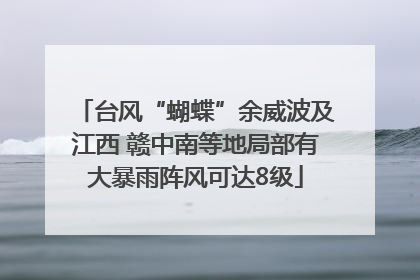 台风“蝴蝶”余威波及江西 赣中南等地局部有大暴雨阵风可达8级