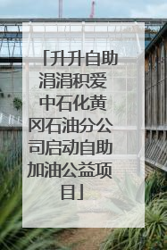 升升自助 涓涓积爱 中石化黄冈石油分公司启动自助加油公益项目