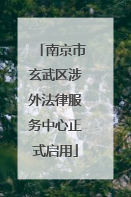 南京市玄武区涉外法律服务中心正式启用