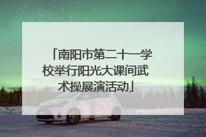 南阳市第二十一学校举行阳光大课间武术操展演活动