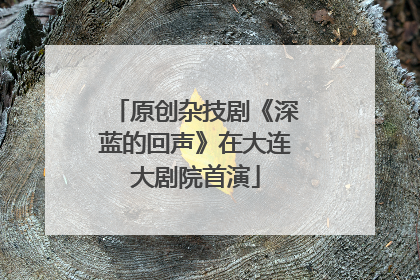 原创杂技剧《深蓝的回声》在大连大剧院首演