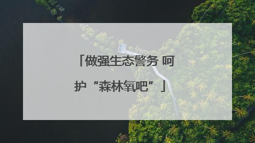 做强生态警务 呵护“森林氧吧”