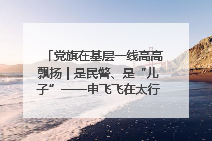 党旗在基层一线高高飘扬｜是民警、是“儿子”——申飞飞在太行山中的一线坚守