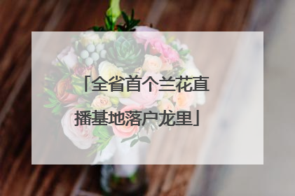全省首个兰花直播基地落户龙里