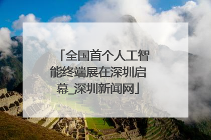 全国首个人工智能终端展在深圳启幕_深圳新闻网