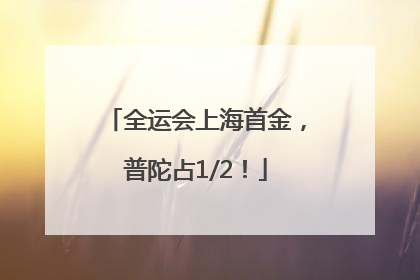 全运会上海首金，普陀占1/2！